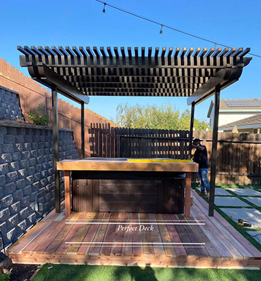 Cedar Decking in Irwindale